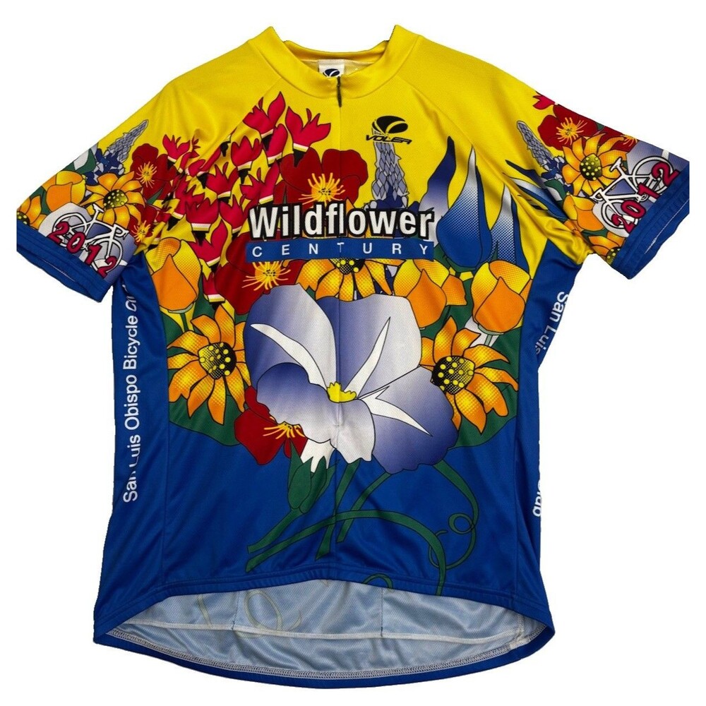 Voler Wildflower Century 2012 Cycling Jersey 3XL Full Zip San Luis Obispo Bike
